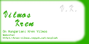 vilmos kren business card